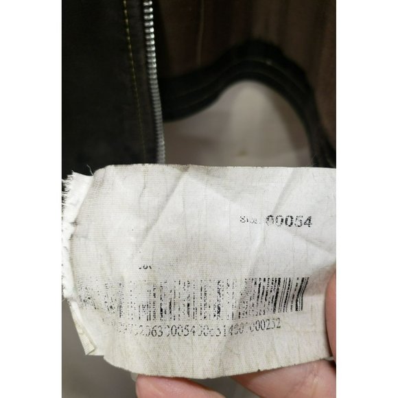 Brown Leather Jacket, Trapper, NEEDS ZIPPER, Men's size 54, Lined - Picture 6 of 12